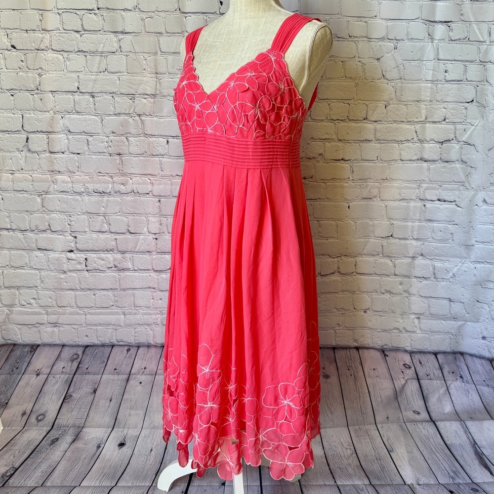 Antonio Melani Coral Floral Dress Embroidered Applique
Chiffon A-Line 8 10 M